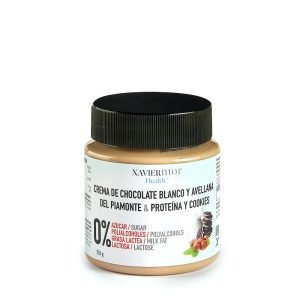 Crema blanca con avellanas sin azúcares añadidos proteina y oreo
