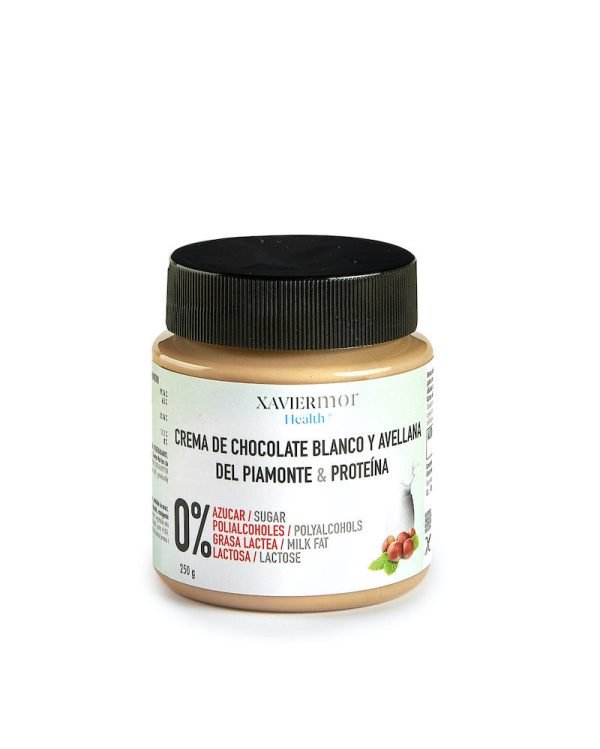 Crema blanca con avellanas sin azúcares añadidos