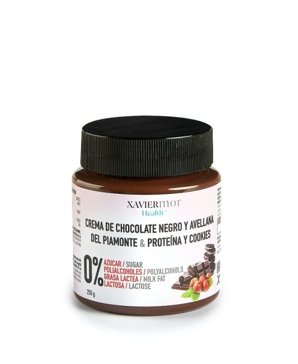 Crema de cacao con avellanas sin azúcares añadidos.